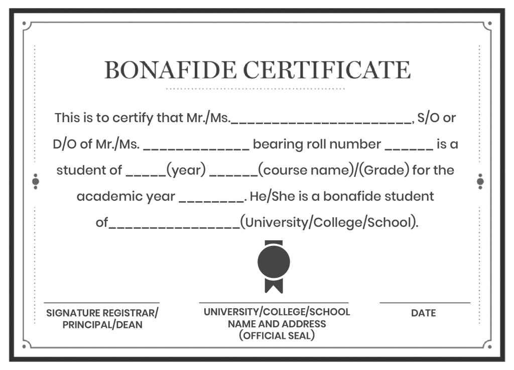 Bonafide Certificate Application Process Documents Leverage Edu